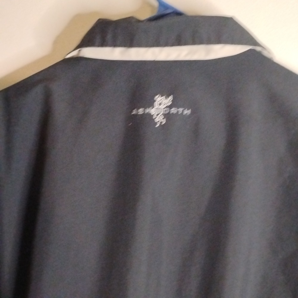 Ashworth Windbreaker Jacket Men Large Navy Blue Golf Full Zip Weather Systems - Picture 8 of 8